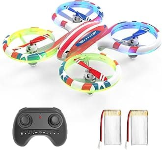 BEZGAR Drones for Kids - RC Drone Indoor, LED Remote Control Mini Drone with 3D Flip and 3 Speed Propeller Full Protect Small Drone Quadcopter for Beginners, Easy to fly Gifts for Kids
