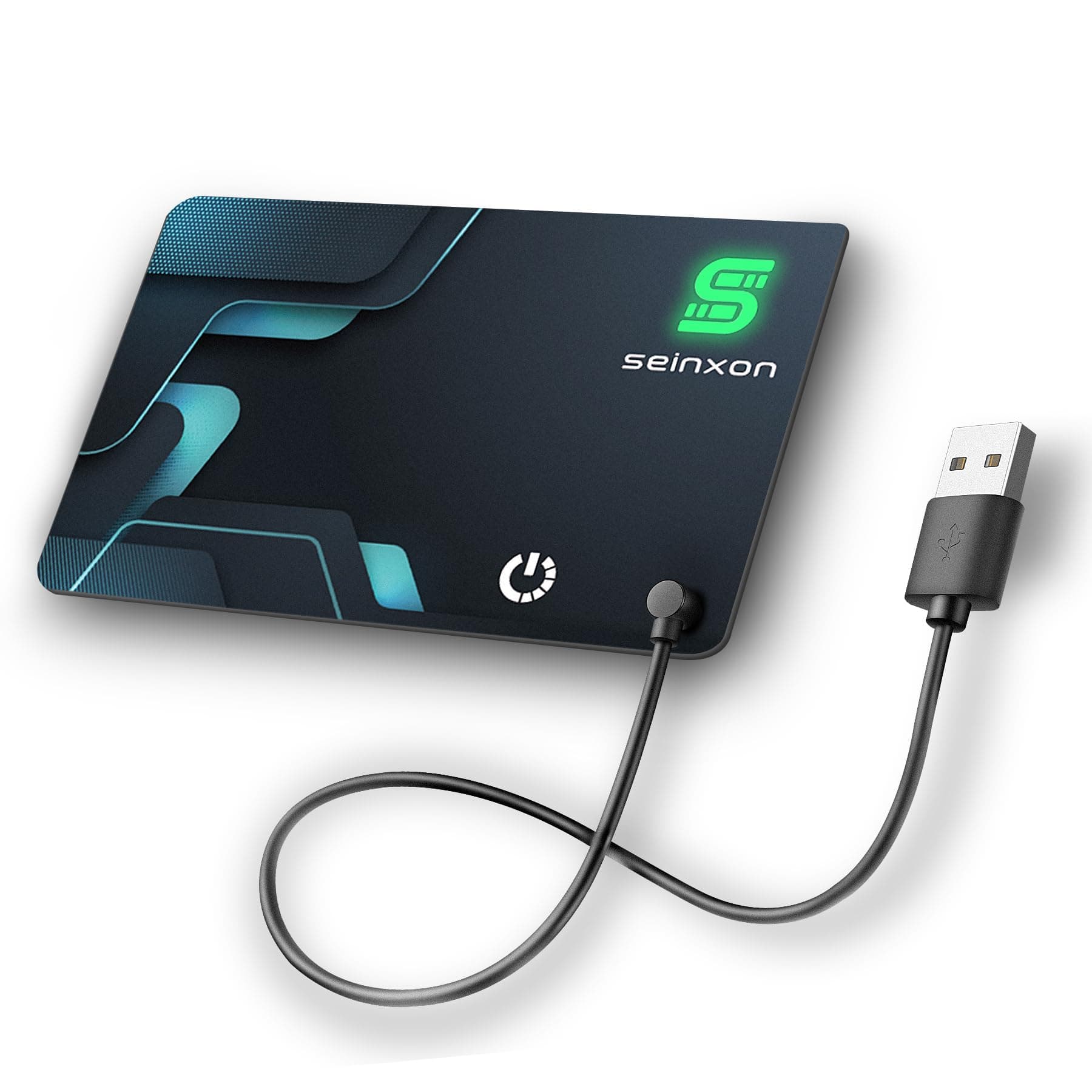 SEINXON Wallet Tracker (iOS Only) IP68 Bluetooth Thin Object Locator Card Works with Apple Find My APP & Network - Magnetic Charger (Slim)