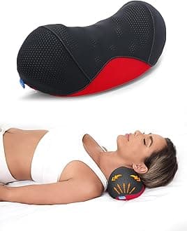 Bespilow Patented Dual-Layer Cervical Neck Roll Pillow-Comfort Top + Firm Memory Foam Base,Ergonomic Contour Support,Cooling Breathable Case- Relieves Neck Pain from Office,Travel,Sleep& Poor Posture