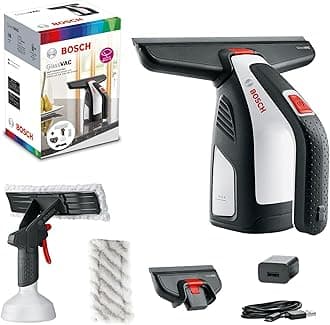 Bosch Window Cleaner Glass SVAC – USB Charger & Spray Bottles 2 x Microfibre Cloth, Wrist Strap, 3.6 Volt 2.0Ah)
