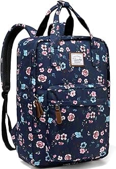 VASCHY School Backpack for Women/Teen Girls, Travel Backpack Water Resistant College High School Computer Bag Student Bookbag, Blossom Flowers