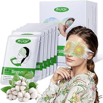 ProCIV 16 Packs Steam Eye Mask Warming Eye Mask Self Heating Eye Mask Sleep Mask for Dry Eyes Fatigue Disposable Moist Hot Compress Eye Patch Great Gifts for Women and Men (Unscented)