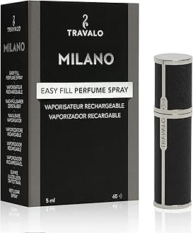 Travalo Milano Luxurious Portable Refillable Fragrance Atomizer, Black
