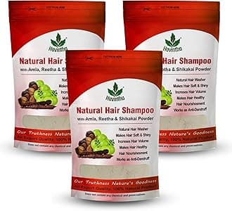 Havintha Natural Hair Shampoo With Amla, Reetha And Shikakai Powder - 227 Grams. |Pack of 3