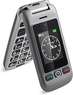 artfone G6 4G Unlocked Basic Mobile Phone for Seniors丨Flip Phone丨SIM Free Big Button Senior Mobile Phone丨Dual Display丨 SOS Button丨Speed Dial丨USB-C丨Charging Dock丨FM Radio丨Torch丨1300mAh Battery - Grey