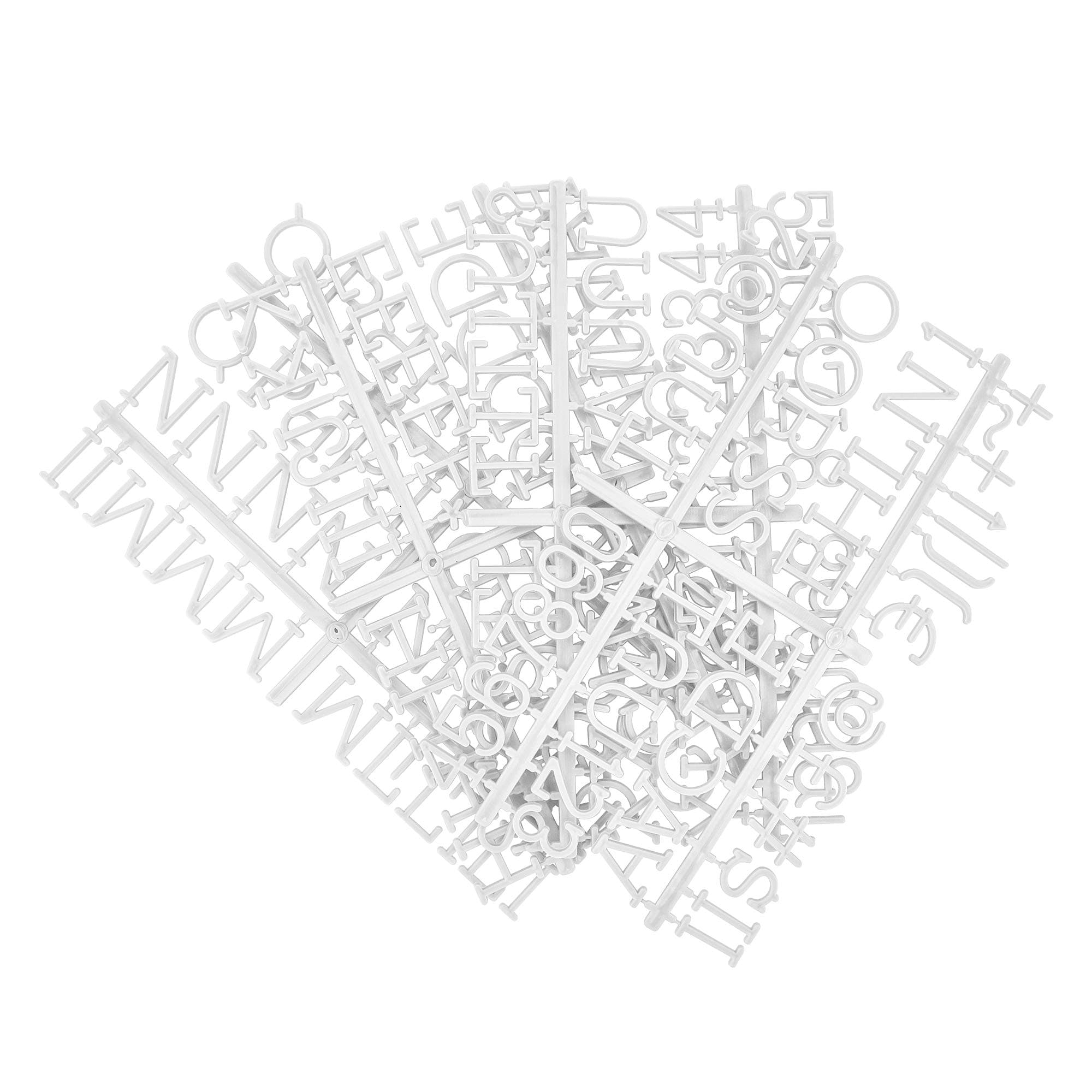 1 Inch Letters for Felt Letter Board, 188 Pieces Including Characters, Numbers & Symbols for Changeable Plastic Message Boards by Veskaoty (White)
