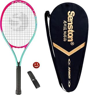 Senston 27 inch Tennis Racket for Adults 1 Pack Tennis Racket Set Tennis Overgrip, Vibration Damper