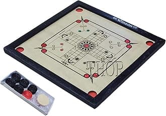 Carrom Board Game Coins Striker Rosewood Board in Great Value Carom Board Set Size 26" Rustic Vintage Home Decor Gifts