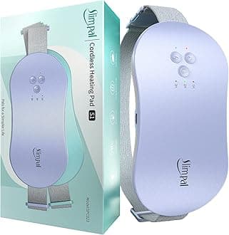 – Slimpal Period Heating Pad for Cramps, Portable Heat Pad for Menstrual Cramp Relief, Electric Wearable Rechargeable Cordless Heating Belt, 3 Timer Auto Off Setting, Gifts for Women Girl, Purple