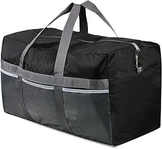 REDCAMP Extra Large Duffle Bag Lightweight, 96L WaterProof Travel Duffle Bag Foldable for Men Women - Black