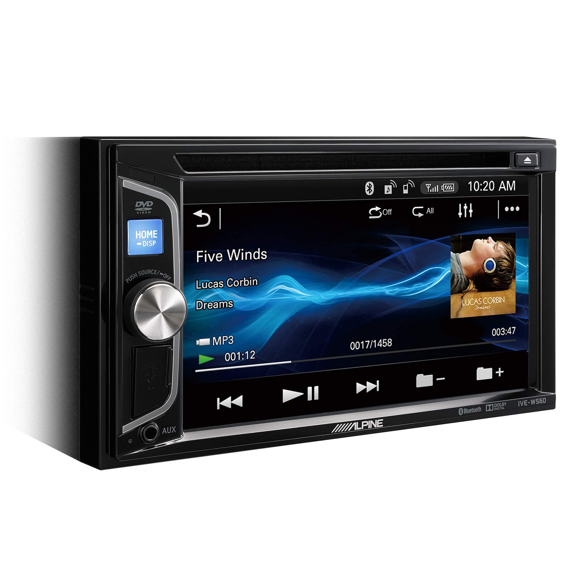 Alpine Electronics Bluetooth Double Din, (IVE-W560BT)