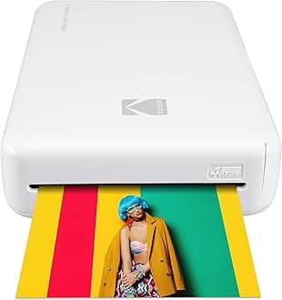 Kodak Mini 2 HD Wireless Mobile Instant Photo Printer w/4PASS Patented Printing Technology (White) – Compatible w/iOS & Android Devices - Real Ink in an Instant
