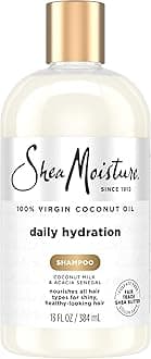 Shea Moisture Daily Hydration Shampoo Virgin Coconut Oil for All Hair Types Sulfate-Free 13 oz