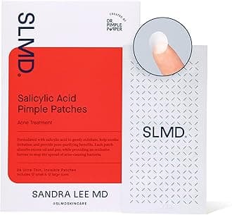 SLMD by Dr. Pimple Popper Salicylic Acid Pimple Patches - Treat Acne and Improve the Appearance of Dark Spots - Thin Transparent Patches with Salicylic Acid - 2 Sizes (24 count)