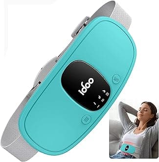 iDOO Heating Pad for Period Cramps, FSA Eligible Items Only List, Portable Cordless Heating Pad, Electric Waist Belt Device, Gifts for Girlfriend Mom Wife Women (Blue)