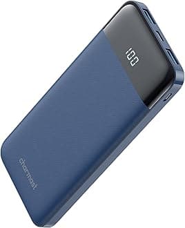 charmast10400mAh Power Bank USB C Battery Pack with LED Display Type C Powerbank Portable Charger Compatible with Smartphones Tablets and More (Blue)ClimeCo CertifiedCarbonfree Certified