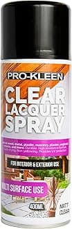 Pro-Kleen Clear Lacquer Spray - Protects and Seals - for Metal, Wood, Plastics & Ceramics - Fast Drying Formula for Interior and Exterior Surfaces - Clear, Durable & Flexible - (Matt, 1 x 400ml)