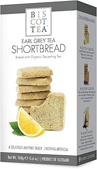 BISCOTTEA Earl Grey Tea Shortbread Cookies (8 Cookies)