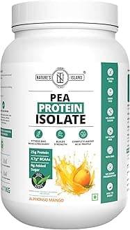 Plant Protein 1 Kg | Canadian Pea Protein Isolate | Vegan | 25 G Protein/Serving | Easy To Digest | All Essential Amino Acids | No Sugar | No Preservatives | Mango Flavour