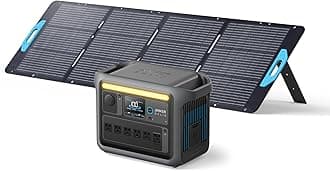 SOLIX C1000 Portable Power Station with 200W Solar Panel, 1800W Solar Generator, 1056wh LFP (LiFePO4) Battery, 6 AC Outlets, Up to 2400W for Home, Power Outages, and Outdoor Camping