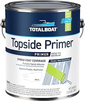 Marine Topside Boat Paint Primer for Fiberglass and Wood (White)
