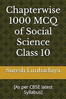 Chapterwise 1000 MCQ of Social Science Class 10: [As per CBSE latest Syllabus] Paperback