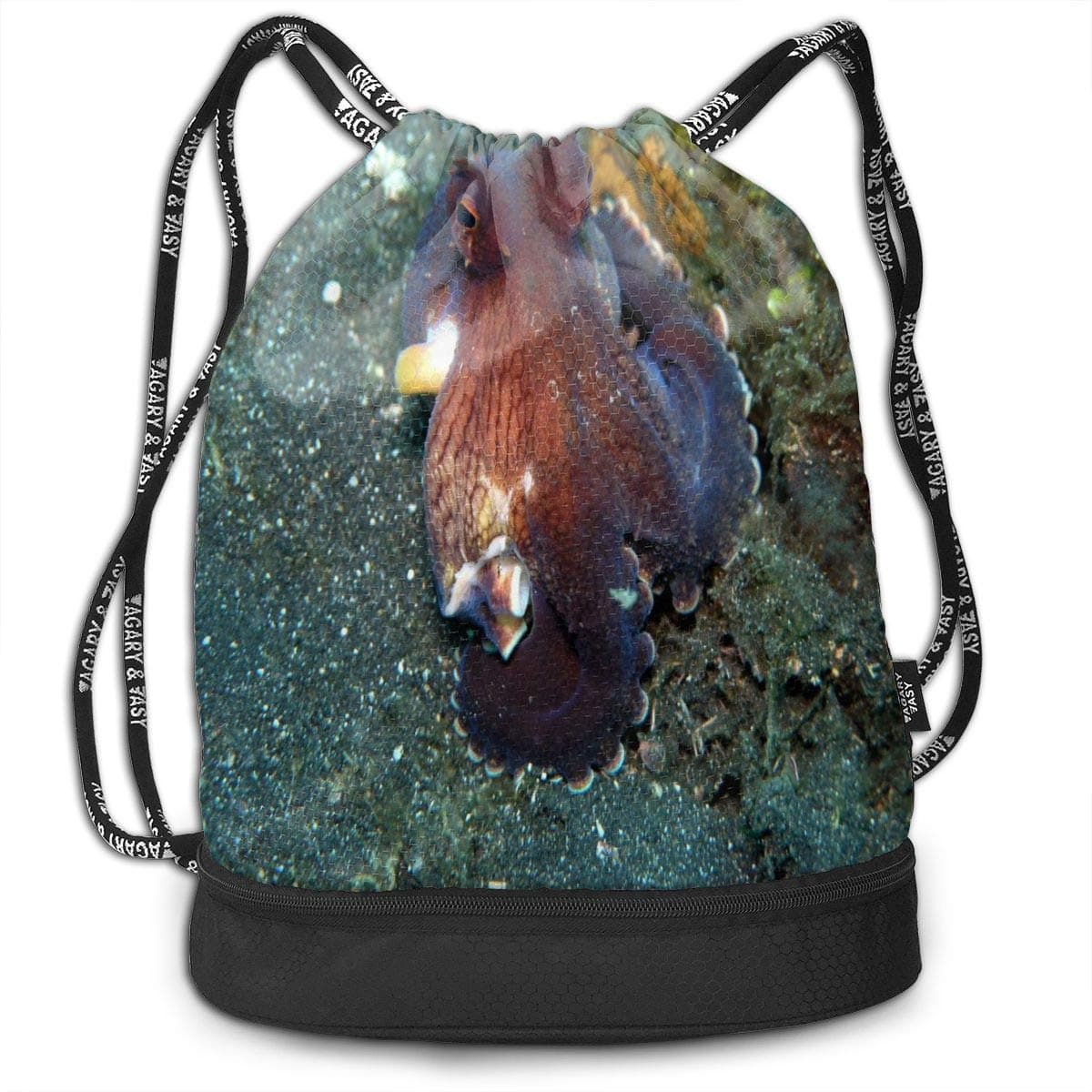 Sport Bundle Drawstring Backpack Octopus Marginatus Travel Durable Large Space Gym Sack Fantastic