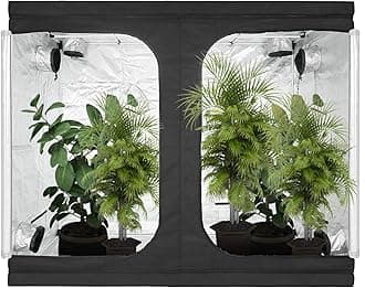 GA Grow Tent 240x120x200 CM C-Series Reflective Mylar Hydroponic Grow Tent with Waterproof Floor Tray for Indoor Plant Growing Greenhouse Tent for Christmas 4x8 96"x48"x80" (240x120x200 CM)