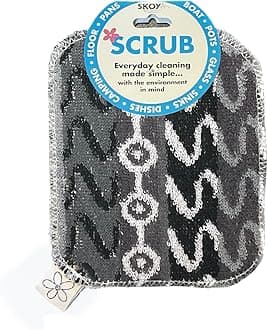 Scrub, 1-Piece Reusable, Non-Scratching Dish Scrubber for Kitchen and Household Cleaning, Planet-Friendly, Dishwasher Safe Soft Scrub, Monochromatic Colors