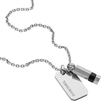 Diesel Men's Stainless Steel Necklace with Pendant DX1156040