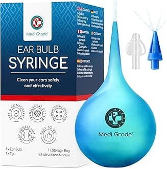 – Ear Bulb Syringe Ear Wax Removal Kit, 75 ml - Translucent Bulb Ear Syringe Kit for Removing Ear Wax and Improving Hearing with Ear Cleaner Quad-stream Tip - Ear Wax Remover Ear Cleaning Kit