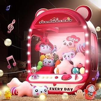 Claw Machines for Kids,Unicorns Toys for Girls Age 6+,Games Mini Vending Machine with Squishy Fidget Toys,Candy Machine Candy Dispenser,Claw Game,Thanksgiving Gifts