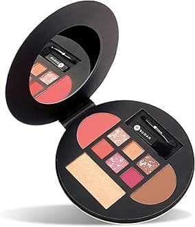 SUGAR Cosmetics Contour De Force Eyes And Face Palette | Pigmented, Long- lasting & Smudgeproof | Includes Blush, Bronzer, Highlighter and 6 Eyeshadow shades - 02 Pink Pro | 20.3 gm