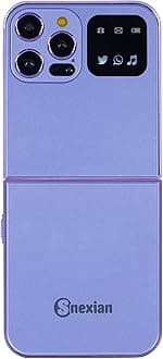 Snexian All-New Rock Z Flip Dual Sim |Keypad Mobile| with 2.4" Display |Flip|Fold| Call & SMS Indicator |Crystal Back Panel|BT Dialer|Voice Changer |Long Lasting Battery|Camera|Feature Phone| Purple