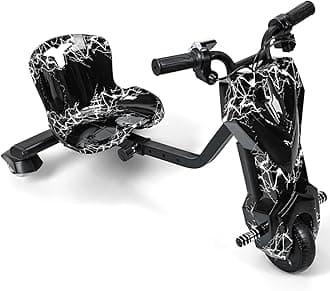 Drift Trike,Electric Tricycle for Kids,Ride-On Kids Tricycle with Adjustable Seat,Big Wheel Drifting Tricycle for Ages Adjustable Seat,Kid Ride on Tricycles for Boys Girls,Fast Arrival Black