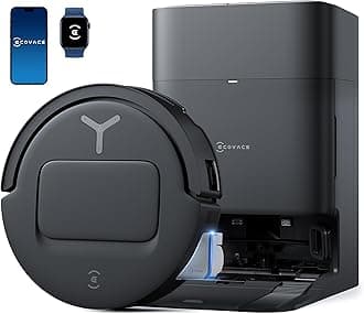 ECOVACS DEEBOT T80 OMNI Vacuum Cleaner Robot Washer, 18,000 Pa, Instant Automatic Cleaning OZMO ROLLER, ZeroTangle 3.0, Wash in Warm Water 40-75°C, Hot Air Dry, White