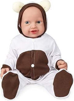 Vollence 14 inch Silicone Baby Dolls Girl Weighted 4 lb,[NOT Vinyl],Silicone Full Body Reborn Lifelike Real Life Realistic Newborn Soft Babies with Feeding Accessories & Gift Box for Kids Age 3+