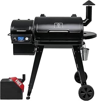 Z GRILLS ZPG-450A 2024 Upgrade Wood Pellet Grill & Smoker 8 in 1 BBQ Grill Auto Temperature Control, 450 Sq in Bronze