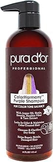 ColorHarmony Purple Shampoo (16oz) For Bleached, Blonde, Silver & Color Treated Hair - Keratin, Bamboo Fiber, No Sulfates, Natural Ingredients - Men & Women