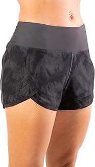 Tough Mode Apparel Womens Lightweight Running WOD Volleyball Shorts Workout Mesh Liner Zip Pocket