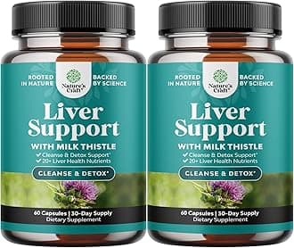 Natures Craft Liver Cleanse Detox & Repair 2 Pack Bundle - Herbal Liver Support Milk Thistle Supplement - Silymarin Milk Thistle Supplements with Dandelion Root, Choline, Beetroot & Artichoke Extract