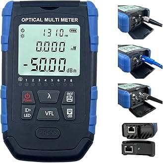 5-in-1 Fiber Optic Cable Tester, Portable Optical Power Meter with Fiber Optic Light, FC/SC/ST Universal Interface