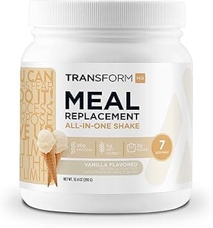 TransformHQ Meal Replacement Shake Powder 7 Servings (Vanilla) - Gluten Free, Non-GMO