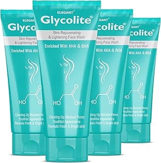Glycolite Skin Rejuvenating & Lightening Face Wash 60ml | Improves Texture, Tone, and Appearance | Reveals Face & Bright Skin | Suitable For All - Pack Of 4