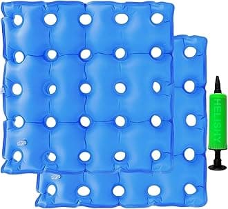 2 Pack Waffle Cushion for Pressure Sores Chair - Inflatable Air Seat Cushion for Pressure Relief - Bed Sore Cushions for Butt - Pressure Sore Cushions for Sitting in Recliner - Wheelchair Cushions