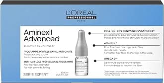 L'Oréal Professionnel Strengthening Hair Treatment Against Hair Loss For Fuller Hair, Aminexil Advanced Anti-Hair Loss Activator Treatment, 10 x 6 ml