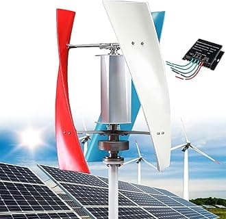 14000W Garden Vertical Wind Turbines Generator Kit, 12V/24V/48V/110V/220V Small Three-Phase AC Vertical Wind Turbine with MPPT Controller, for Industrial Energy Equipment,Color-24V