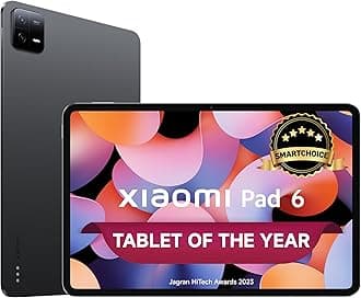 XIAOMI Pad 6 [Smartchoice]| Qualcomm Snapdragon 870| Powered by HyperOS |144Hz Refresh Rate| 8GB, 256GB| 2.8K+ Display (11-inch/27.81cm) Tablet| Dolby Vision Atmos| Quad Speakers| Wi-Fi| Gray
