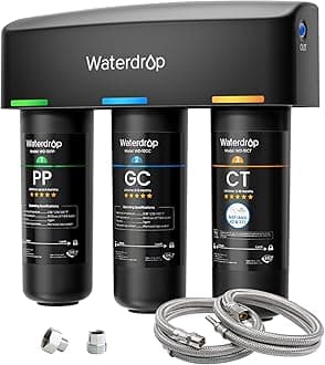 Waterdrop (Black) - TSA 3-Stage Under Sink Water Filter, Direct Connect to Home Faucet, NSF/ANSI 42 Certified Element, USA Tech