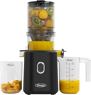 Cold Press Juicer Slow Masticating for Vegetable and Fruit Juice Time Saving Series for Batch Juicing with Extra Large Hopper for Less Prep, 150-Watts, Black